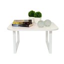 Ver imagem 2 de Mesa De Centro Lateral De Apoio Para Sala Estar Square Branco Laca