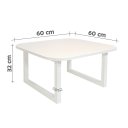 Ver imagem 5 de Mesa De Centro Lateral De Apoio Para Sala Estar Square Branco Laca