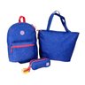 Kit Mochila Impermeável + Estojo + Bolsa Tote Mf2151 - 1