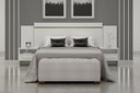 Ver imagem 1 de Cabeceira Cama Box Casal Royal com 2 Mesa de Cabeceira Nh Rei de Casa Neve