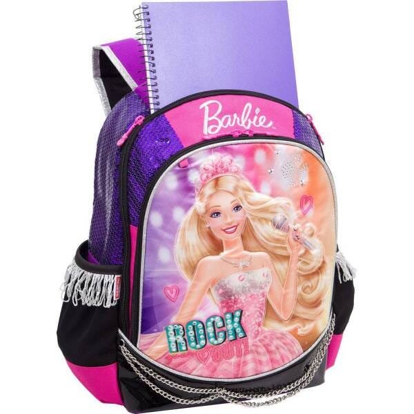 Mochila Média Barbie Rock N' Royals Roxa Sestini - Violeta escuro - 3