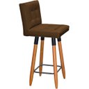 Ver imagem 4 de Kit 3 Banqueta Grace Para Cozinha Gourmet Ou Balcão Área Gourmet Pés Palito Corino