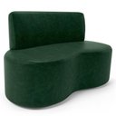 Ver imagem 1 de Sofá 2 Lugares Orgânico para Sala de Estar Living Larissa L02 Couríssimo Verde - Lyam Decor