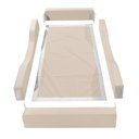 Ver imagem 3 de Cama Infantil Espumada Clara Premium Conforto Quarto da Criança Proteção Moderna Luxo Cor Bege