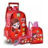 Mochila Gi Neto Infantil Com Lancheira E Estojo - Clio - Vermelho - 1