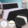 Edredom Casal Queen 6 Peças Fino para Verão Função Cobre Leito Preto e Branco Casa Dona - 2
