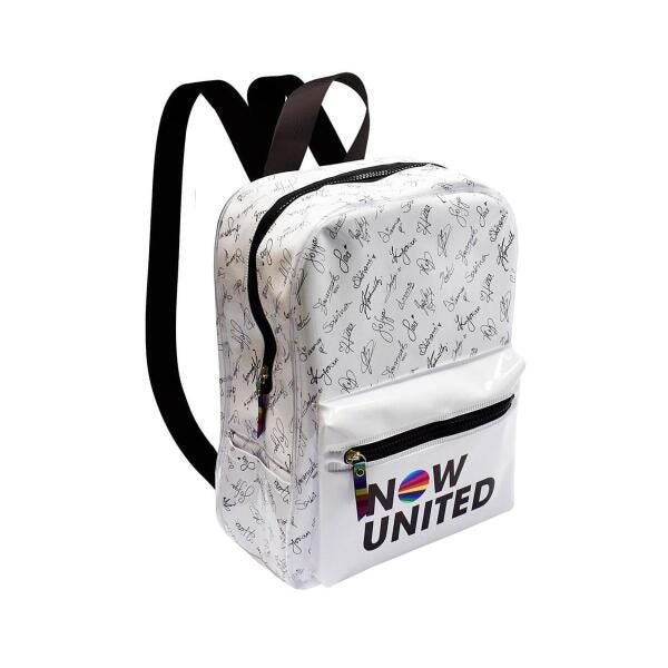 Kit Mochila E Estojo Now United Cristal Branca Passeio Pop - 2
