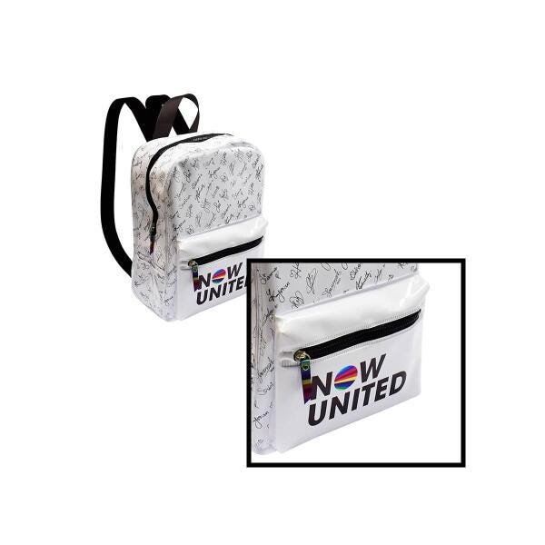 Kit Mochila E Estojo Now United Cristal Branca Passeio Pop - 5