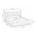 Ver imagem 2 de Cama Japonesa Queen Estofada com Cabeceira Sora Bouclé Gelo - Nexta Casa