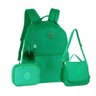 Kit Mochila Lancheira E Estojo Glitter Rb 2081-Verde - 1