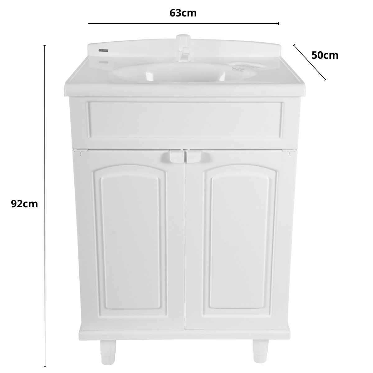 Gabinete Para Banheiro Com Lavatório Branco | 02 Portas | Astra - 2