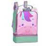 Kit Mochila Carrinho Infantil+Lanch Térmica Unicornio -Verde - 2