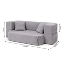 Ver imagem 4 de Sofá Cama 2 Lugares Bouclê Cinza 200cm