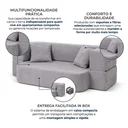Ver imagem 5 de Sofá Cama 2 Lugares Bouclê Cinza 200cm