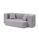 Ver imagem 3 de Sofá Cama 2 Lugares Bouclê Cinza 200cm