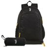 Kit Mochila E Estojo Expansível Juventus Futebol 11664 Preta - 1