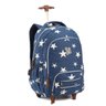 Kit Mochila Feminina Jeans Com Rodas G Com Estojo - 3