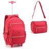 Kit Mochila Feminina Capricho Rodinha Vermelha E Lancheira - 1