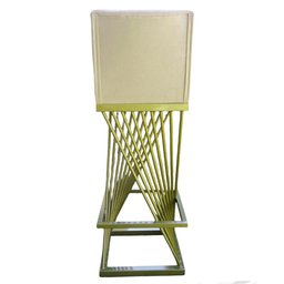Kit 02 Banquetas Luma Base de Ferro Sued Bege - D'classe Decor - 6