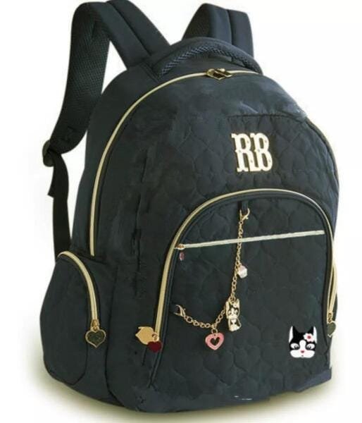 Kit Mochila E Estojo Rebecca Bonbon Rb2086 - 2038 Preto - 4