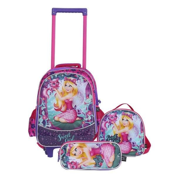 Kit Mochila Pink Pol Sweetgirl - Sgk7U47 - 1