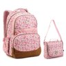 Kit Mochila Feminina Costas Floral Com Lancheira Escolar - 1
