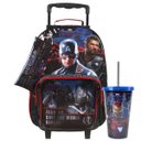 Ver imagem 1 de Kit Mochila Carrinho Lancheira Estojo E Copo Avengers 11623