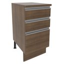 Ver imagem 1 de Balcão Armário de Cozinha 40 cm 3 Gavetas Rustic Glamy Madesa