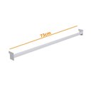 Ver imagem 4 de Kit - 2 Réguas para Gôndola Ponta 73cm + 8 Ganchos Simples Branco - Sa Gondolas