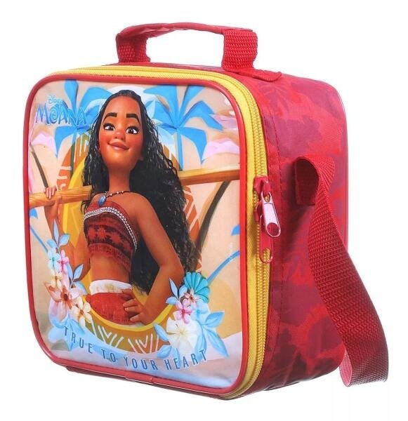 Kit Mochila Rodas Moana Infantil Lancheira Estojo Sombrinha - 4