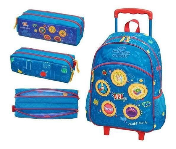 Kit Dpa Infantil Mochila De Rodinha Estojo Duplo Dpa Pacific - 1