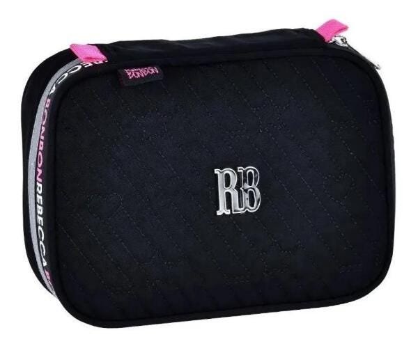 Kit Mochila Rebecca Bonbon Com Estojo Grande RB2061 Preto - 3
