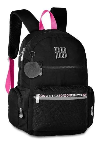 Kit Mochila Rebecca Bonbon Com Estojo Grande RB2061 Preto - 2