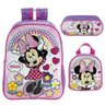 Kit Mochila Escolar Minnie Costas G + Lancheira E Estojo - 1