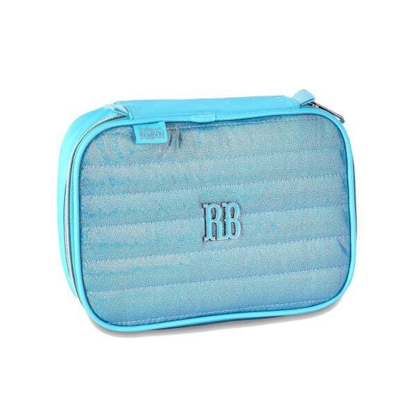 Kit Mochila E Estojo Box Rebecca Bonbon Metalizada Azul 2064 - 3