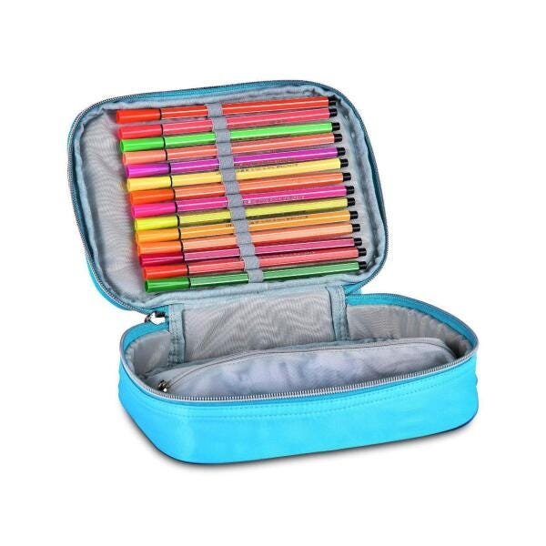 Kit Mochila E Estojo Box Rebecca Bonbon Metalizada Azul 2064 - 4