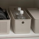 Ver imagem 2 de 2 Cestos Organizadores Multiuso Empilháveis 4,2l Retangular 26x12x13cm com Perfurações Flow