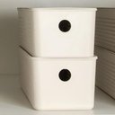 Ver imagem 6 de 2 Cestos Organizadores Multiuso Empilháveis 4,2l Retangular 26x12x13cm com Perfurações Flow