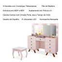 Ver imagem 6 de Penteadeira 9 Gavetas com Banqueta Cristal Rosê
