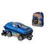 Mochila Escolar Hot Wheels Carro Azul Muscle Lancheira 3d - 1