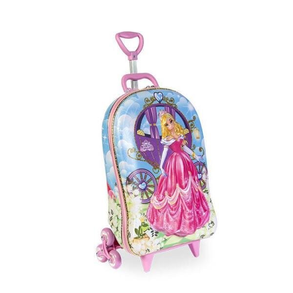 Mochila 3D Princesas + Lancheira Térmica Escolar Maxtoy - 3