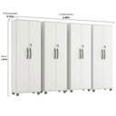 Ver imagem 2 de Kit 4 Armários Multiuso Caio 2 Portas com Chave Armário para Lavanderia