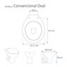 Assento Sanitario Poliester Convencional Oval Pergamon (bege Claro) para Vaso Celite - 3
