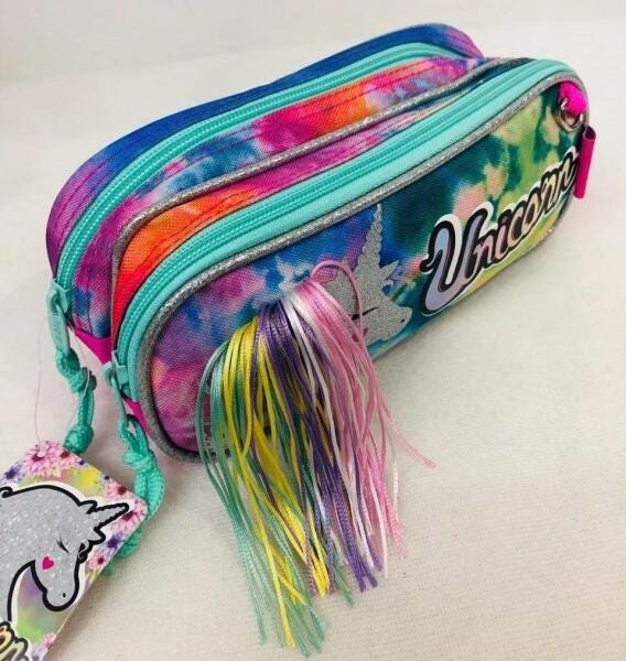 Kit Mochila + Lancheira + Estojo Dupl Unicornio Holografico - 5