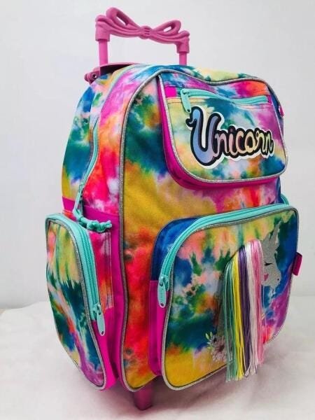 Kit Mochila + Lancheira + Estojo Dupl Unicornio Holografico - 3