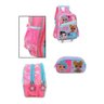 Kit Mochila Carrinho Alças Estojo Lol Surprise Pink Glitter - 3