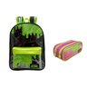 Kit Mochila Slime Preta Nickelodeon + Estojo Rosa - 1