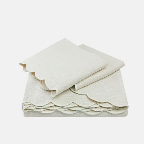 Colcha Queen Granite Bege com Porta Travesseiros Blue Gardenia