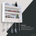 Ver imagem 6 de Porta Tempero de Parede para Condimentos Cor Branco 3 Prateleiras