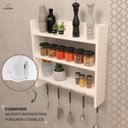 Ver imagem 2 de Porta Tempero de Parede para Condimentos Cor Branco 3 Prateleiras